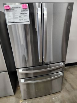 GE Profile 28.7cu four-door French door refrigerator with dual dispense autofill pitcher