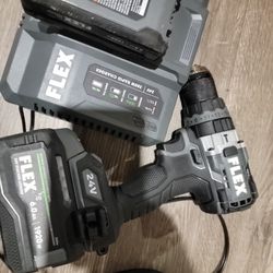 Flex Hammer Drill With Charger And 2 Batteries One 3.5 Ah And 6.0 Ah