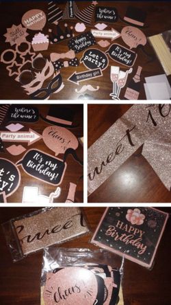 Sweet 16 Happy Birthday Decorations