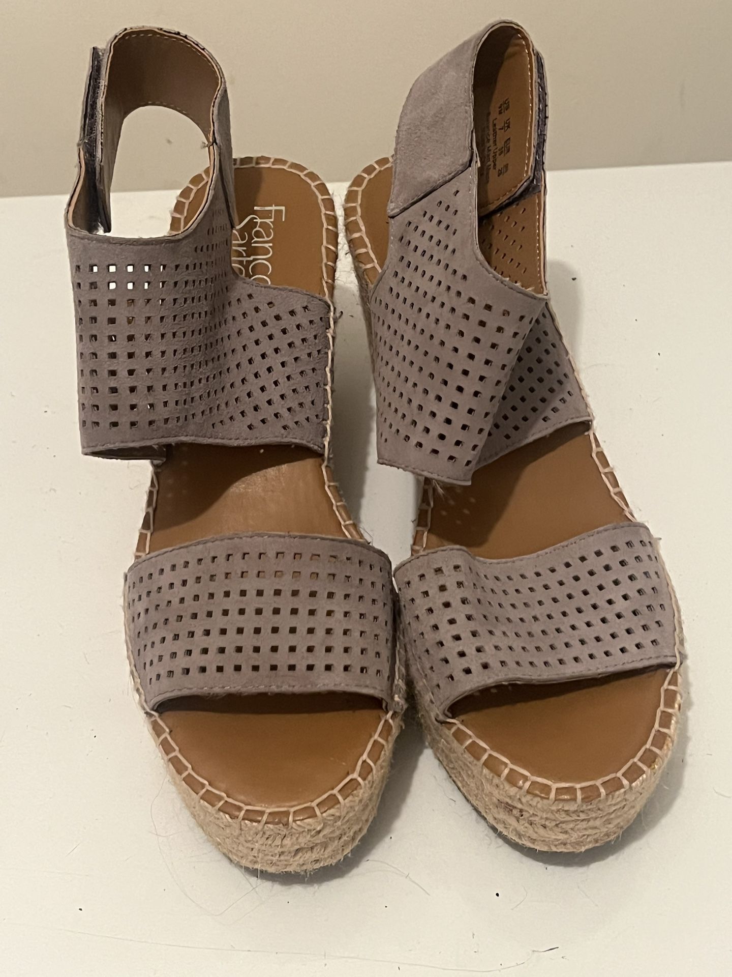New/New Worn Suede Franco Sarto Wedges