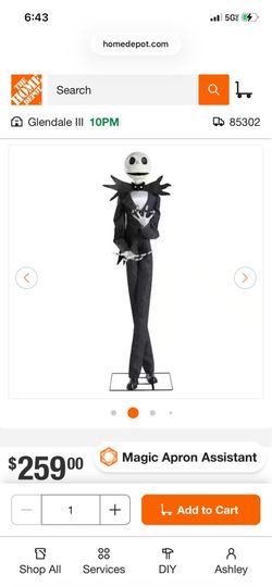 6ft animatronic Jack Skellington