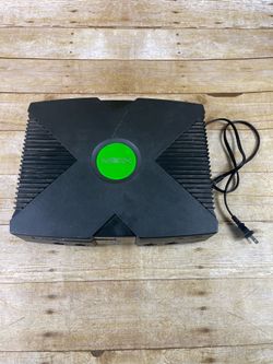 Original Xbox Black Console Gaming System For Parts or Repair