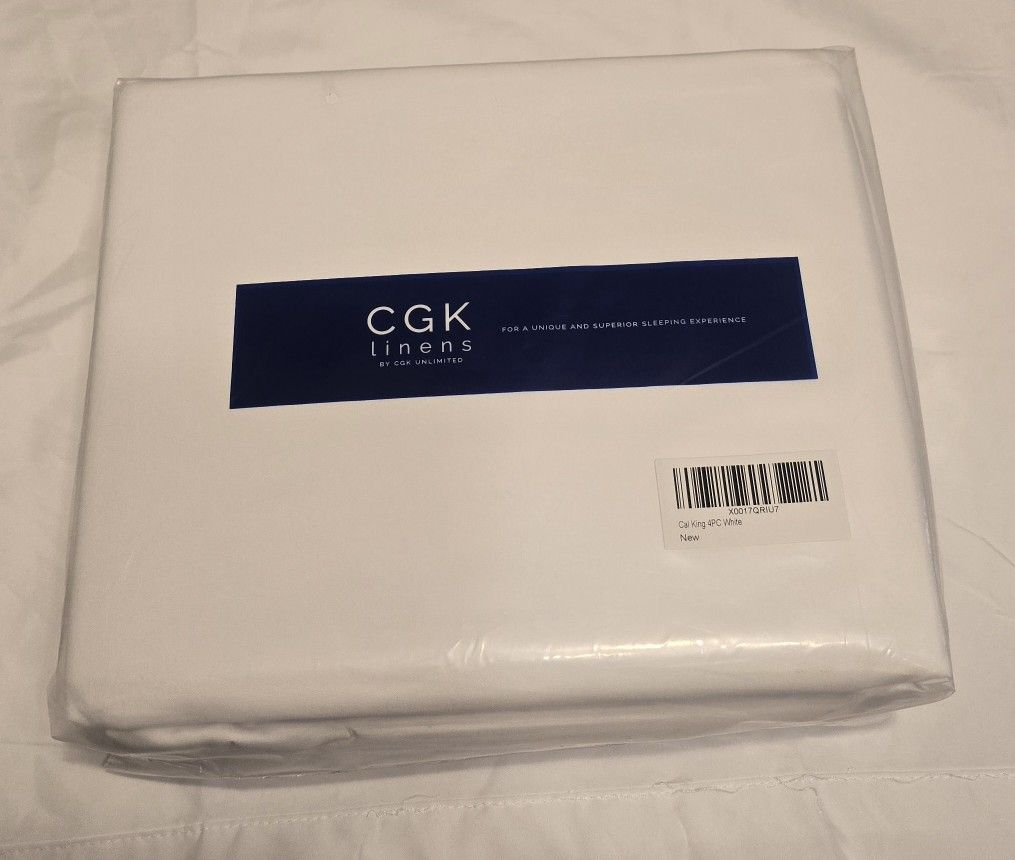 CGK 4 Piece California King Sheet Set - White