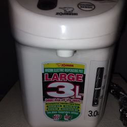 ZOJIRUSHI CD-DEC30 3.0L Small Kitchen Appliance Hot Water Boiler Dispenser + Power Cord;  Clean & Works Great!