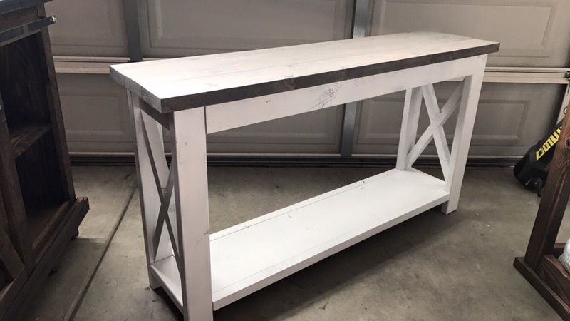 Rustic/farmhouse custom made console tablesNEW Casper Nova Queen Bed