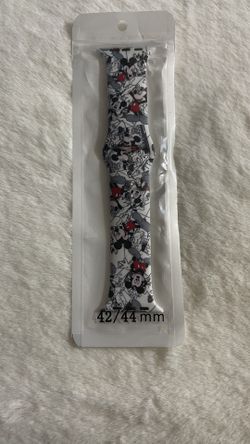 42mm/44mm Mickey Printed Rubber Sport Silicone Watch Strap Bands