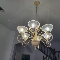 6 Light LED Metal Chandelier for Dining Room track lighting hanging chain