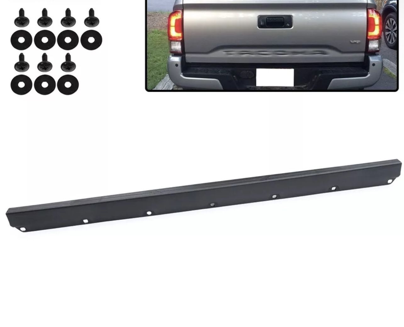 Tailgate Cover Molding Top Cap Protector ABS Fit For Toyota Tacoma 2005 - 2015