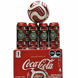 Balon Adidas coca cola mundial con 4 latas de edicion limitada