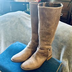 BORN Leather Tall Side Zipper Women’s Boots -Size 8.5M