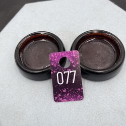2 VNTG Hazel Atlas Amber Brown Glass Furniture Coasters