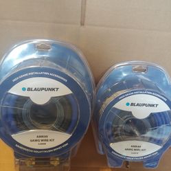 ( 1 PK ) BLAUPUNKT 0 GAUGE CCA 5000W (1 PK ) 4 GAUGE 2200W CAR AMPLIFIER INSTALL WIRE KIT  ( BRAND NEW PRICE IS LOWEST INSTALL NOT AVAILABLE  )
