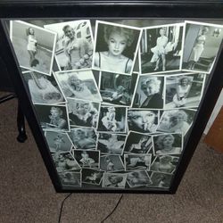 Marilyn Monroe B&W Framed Collage 
