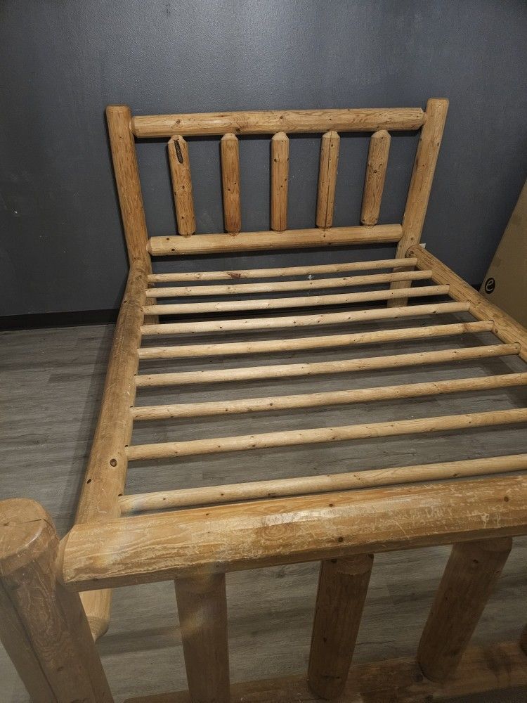 Queen Custom Log Cabin Cedar Bed