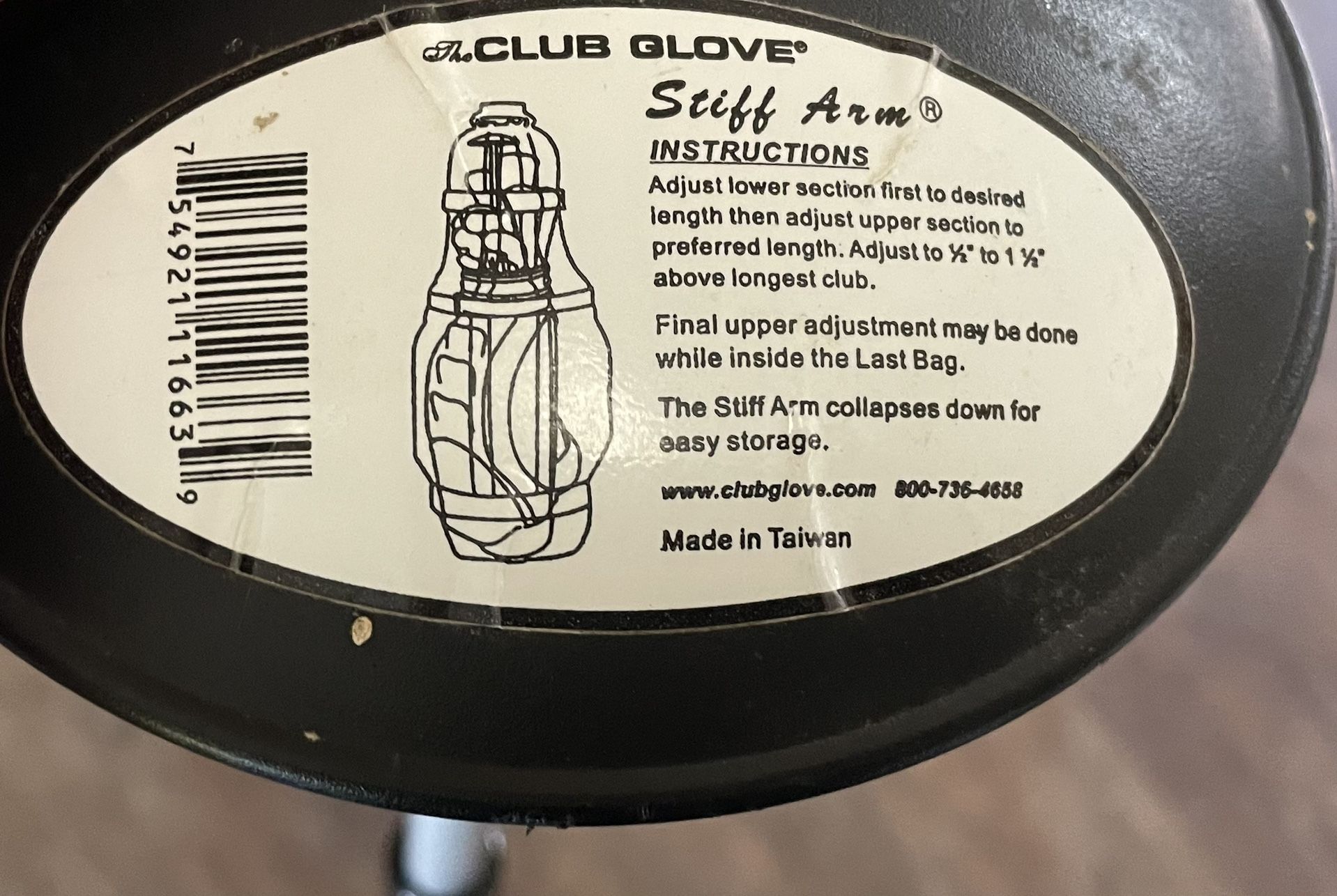 Club Glove Stiff Arm golf club travel protection