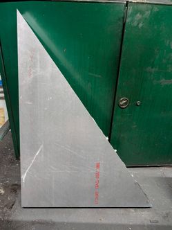Raw aluminum 7075 triangular material 2 in thick