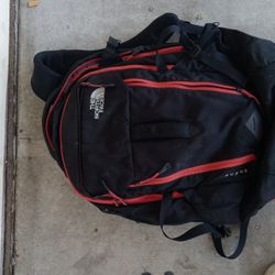 The North Face Backpack Surge Flexvent Black/Red Hiking Laptop School Camping
