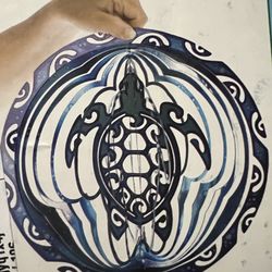 BRAND NEW IN BOX Kinetic Wind Spinner for Yard Garden, Stainless Steel Outdoor Metal Wind Sculptures, 3D Sea Turtle Hanging Wind Spinners for Patio Wi