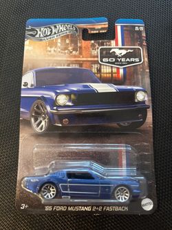 Hot Wheels Mustang Chase 60 Years ‘65 Ford 2+2 Fastback Blue Silver Series