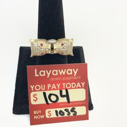 14k 8.2 Gram Leopard Ring