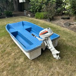 Livingston 8’ 6hp Johnson Boat 