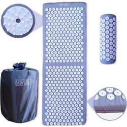 Extra Long Acupressure Mat and Pillow Set Eco Friendly Acupuncture Massage Mat - 47 X 16.6 inches