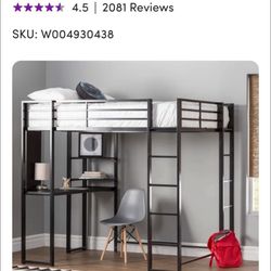 Loft Bunk Bed With Mattress (twin)