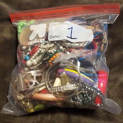 One Gallon Bags Stuffed Full Of Jewelry 