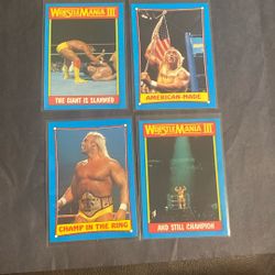 Hulk Hogan 1987 Topps 4 Card Lot