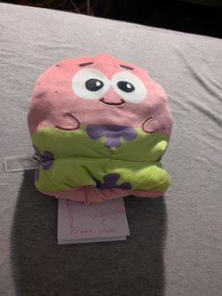 TeeTurtle Spongebob Squarepants Patrick Star Reversible 6" Plush Happy/Surprised