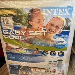 NEW INTEX 12x30 12 FT X 30 IN EASY SET ABOVE GROUND POOL WITH FILTER PUMP 12x30
