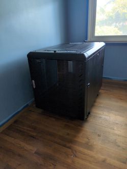 Startech 12u Server Rack with custom sound dampening