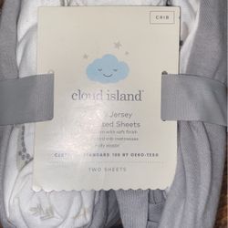 Baby Cloud Island 2 Pack Jersey Crib Fitted Sheets. NWT