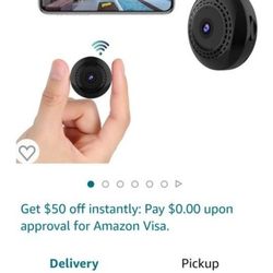  Wireless Camera Mini Hidden WiFi Spy Camera Portable Small Nanny Cam with Night Vision and Motion Detection HD 1080P Cam Surveillance Cameras for Hom