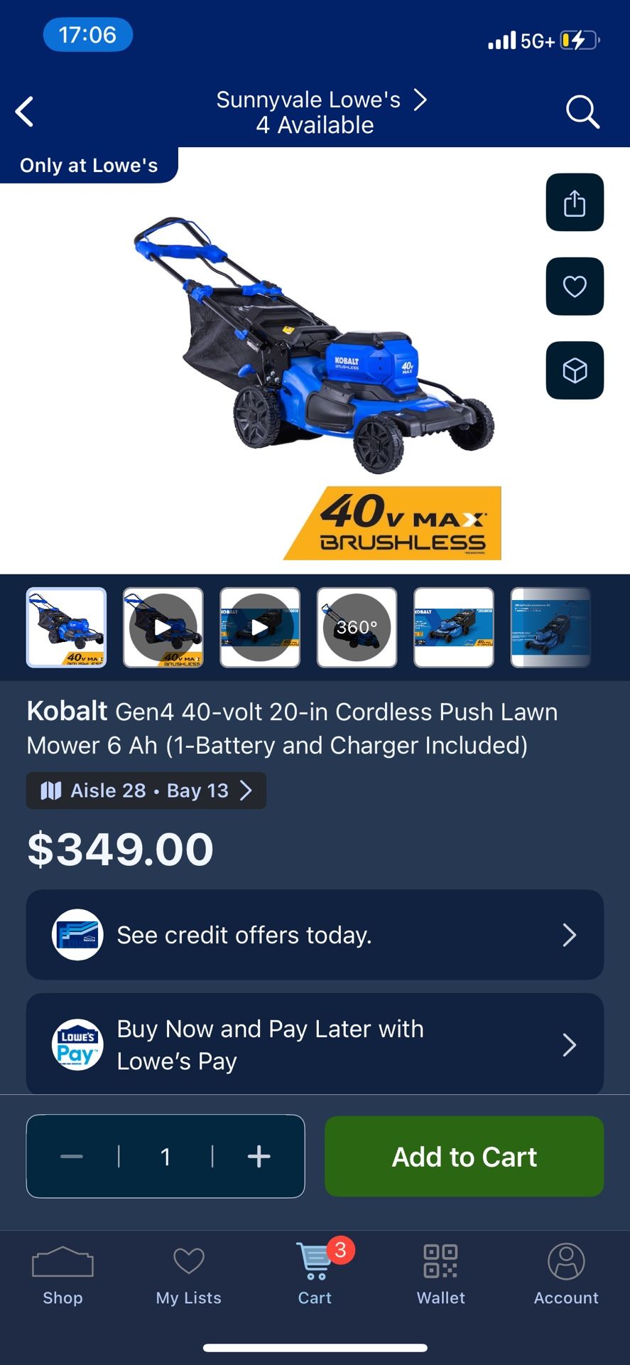 Kobalt Lawnmower 