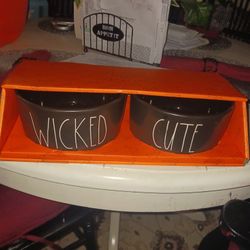 Rae Dunn Brand New Larg Pet Bowls Set 9 Firm 