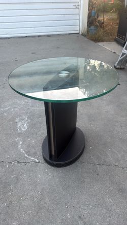 Modern Glass Top Side Table