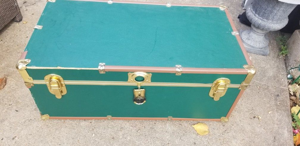 Green Trunk Chest With Wheels 