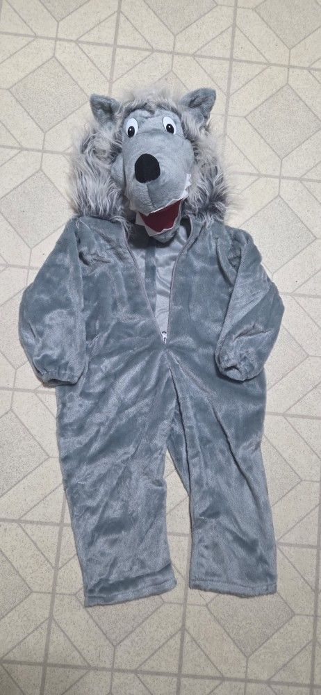 QUICK SALE! Warm Toddler Wolf/Big Bad Wolf Costume - Size 2T/3T - Only $10