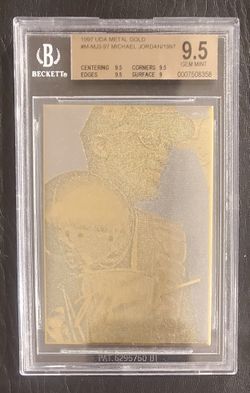 1997UDA MetalGold #M-MJ3-97 Michael Jordan #1561/1997 BGS 9.5