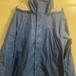 Marmot PreCip Eco Full Zip Hooded Jacket Blue Saphire 