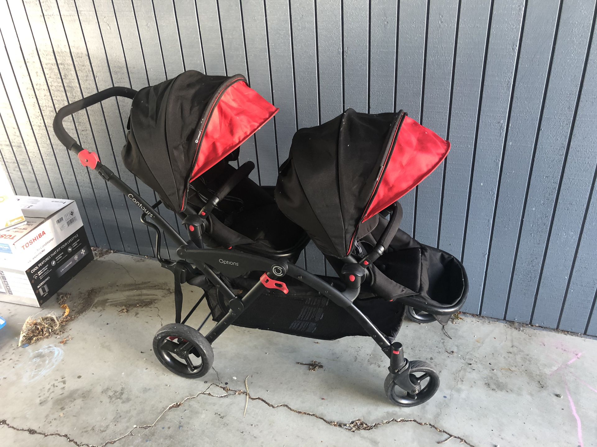 Contours Options Tandem Stroller, Shadow