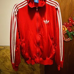 Adidas Red Track Suit Set – Jacket & Pants – Size Small – Like New (Worn Twice)
