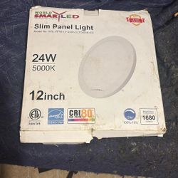 12” Slim LED Panel Light – 24W, 5000K, New in Box