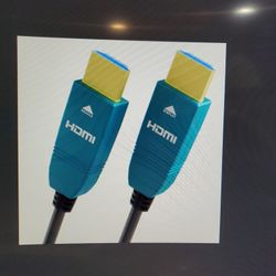 6 Feet HDMI Fiber Optic 4K Cable 2.0 Cable High Speed 18Gbps eARC, Blue