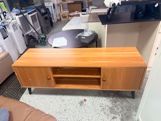 Mid-Century Modern Wood TV Stand Console