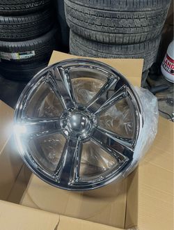 26 INCH CHROME REP WHEELS RIMS TIRES SENSORS MOUNTED BALANCED