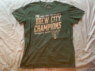 Milwaukee Bucks 2021 NBA Champions Shirt; Men’s L