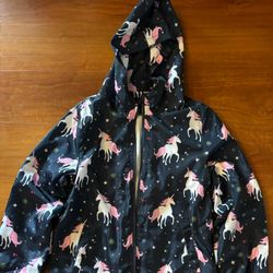 Girls Waterproof Rain Jacket Windbreaker (age10-11)
