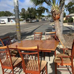 Real Pine Wood Dining Table 
